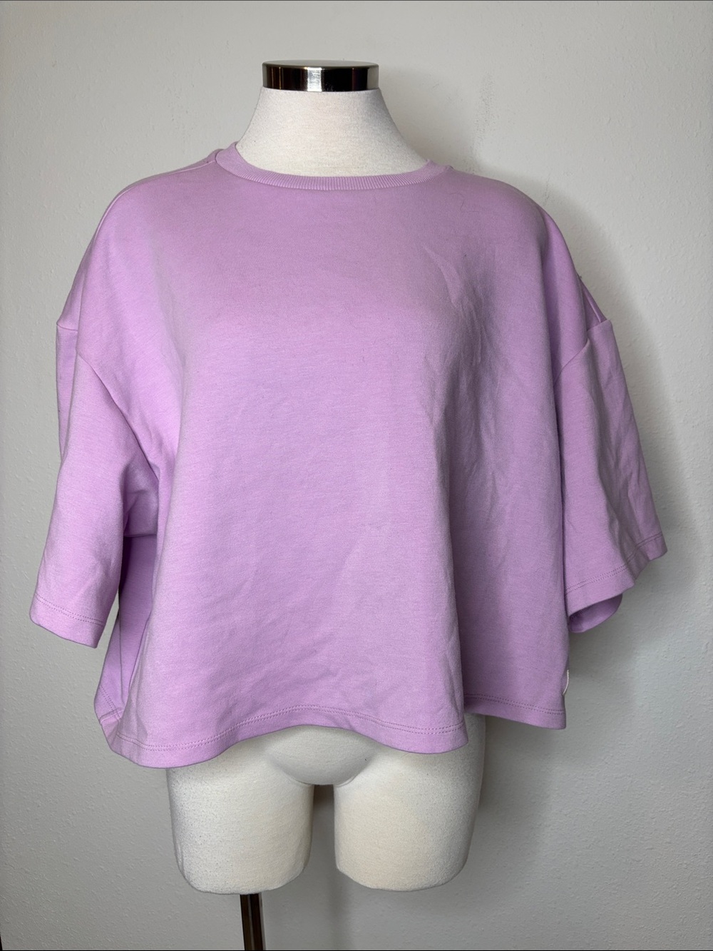 Lee pink Crop Boxy Crewneck Top